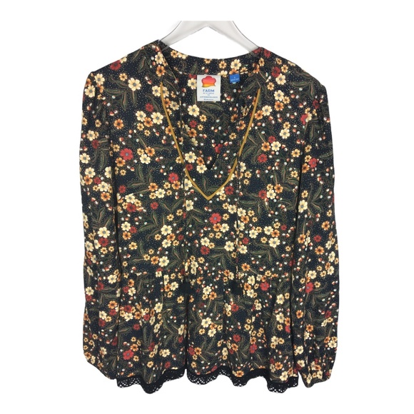 Farm Rio by Anthropologie Sayen Peasant Floral Top - Picture 3 of 9